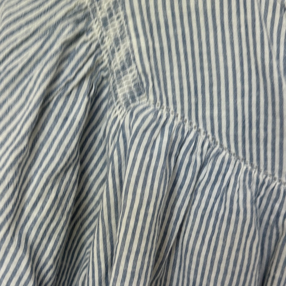The Great Sea Salt Blue Stripe Women's Peasant Blouse - Picture 4 of 5